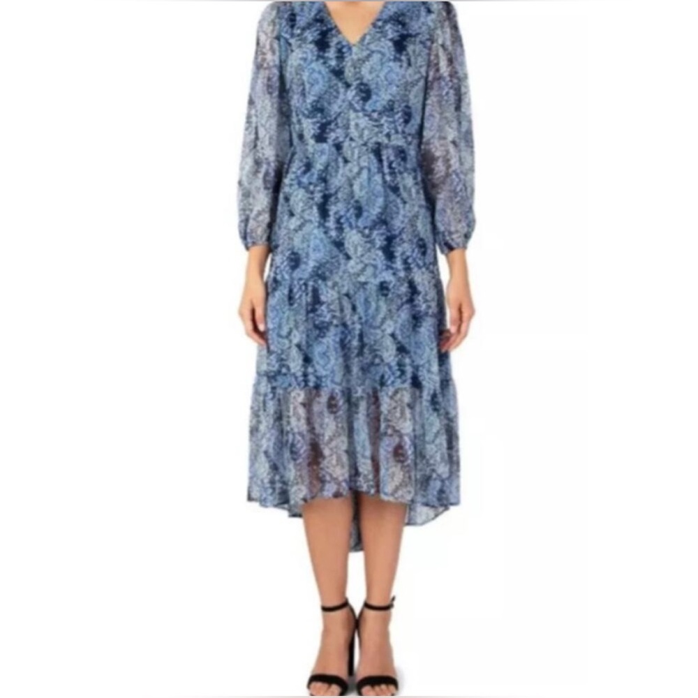 ✨ Joie Parisian Paisley Hi-Lo Maxi Dress | Limited Edition | Blue | Medium - Picture 3 of 7